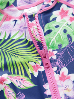 Купальник слитный на молнии для девочки Next AB7-037, Розовый, Зеленый