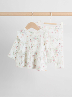 Лонгслив и легинсы в комплекте для малышей Next W60-768, Белый