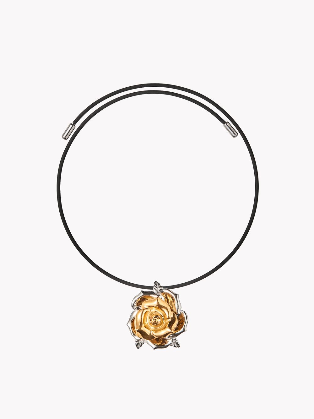 Чокер Роза, фарфор с позолотой