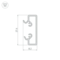 Основание ALU-BASE-2000 Small (Arlight, Алюминий) 015467