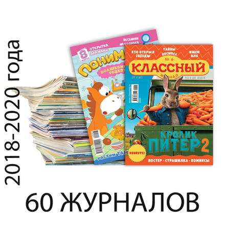 Коллекция журналов «ПониМашка» и «Классный журнал» за 2018-2020 года