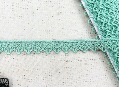 Кружево плетеное, ш. 1,8 см, мятный