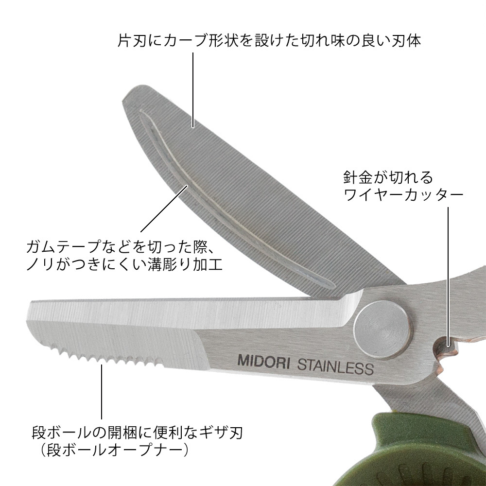 EDC-ножницы Midori Mobile Multi-Scissors хаки