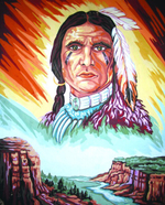 "Индеец"-11529 канва с рисунком