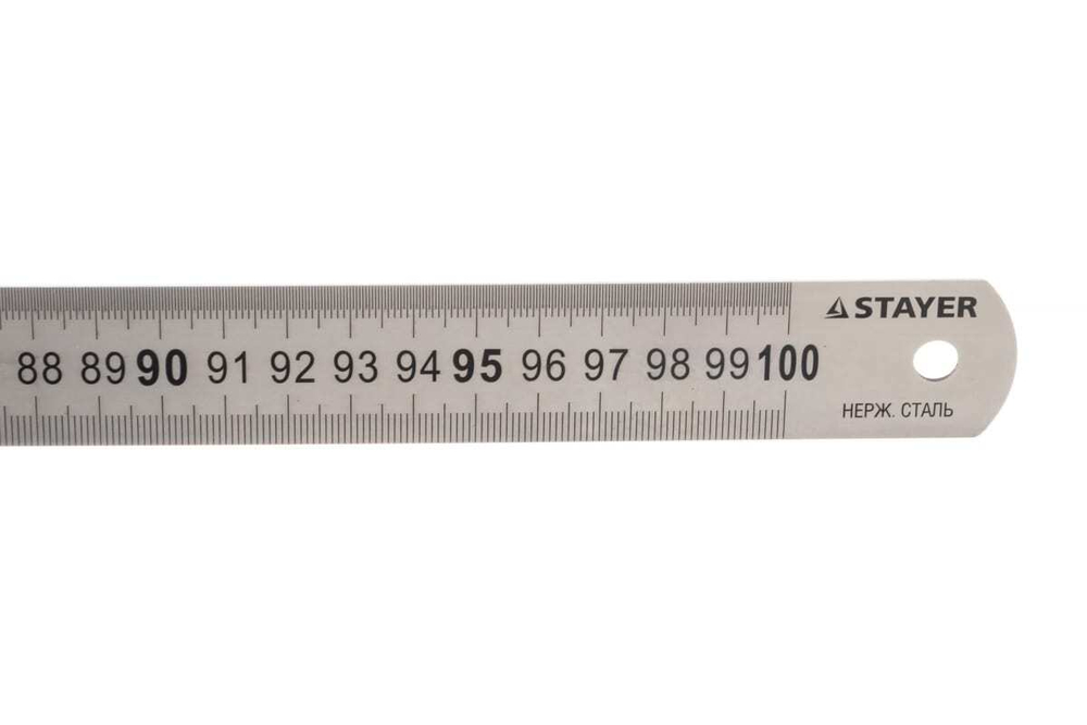 Нержавеющая линейка с двухсторонней гравированной шкалой 1м STAYER PROFI 3427-100_z01