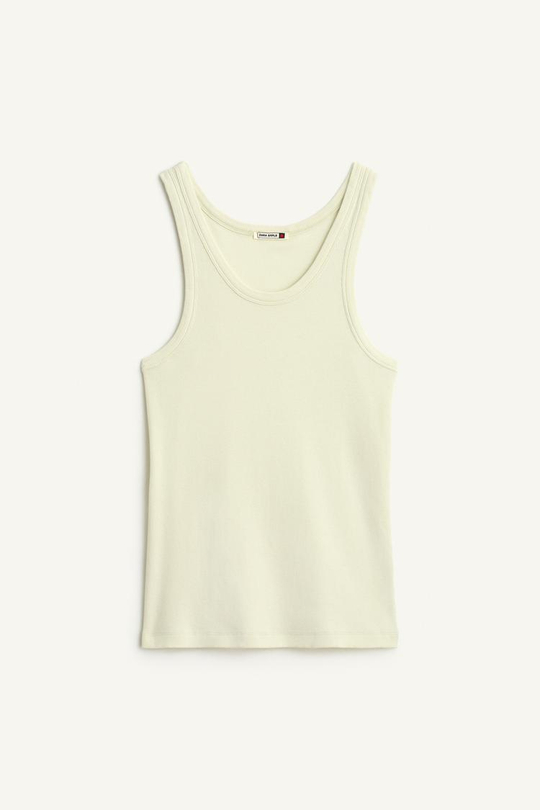 ZARA ТОП В РУБЧИК ИЗ ХЛОПКА, МЯТНЫЙ