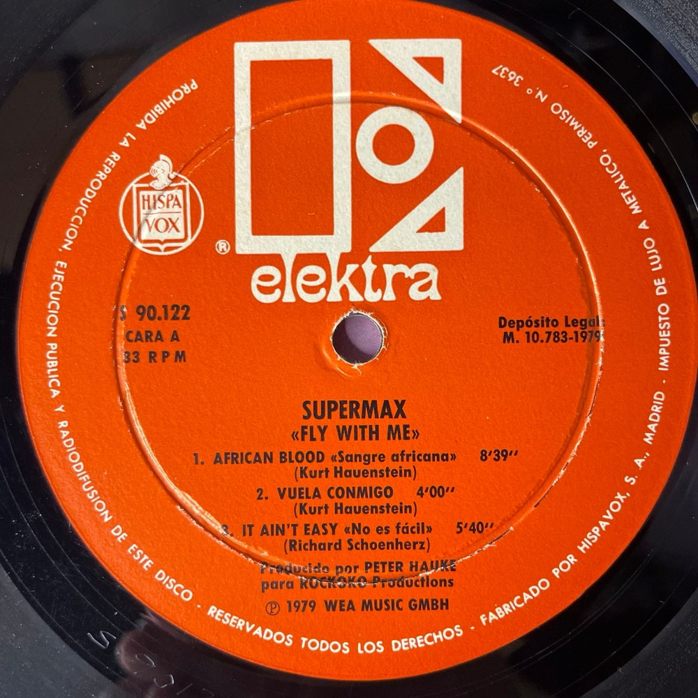 Винтажная виниловая пластинка LP Supermax Fly With Me (Испания 1979)