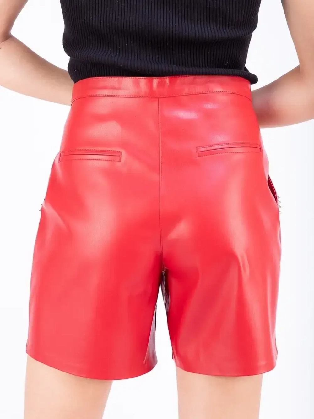 Шорты женские кожаные, шорты из экокожи