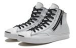 Converse Jack Purcell non-slip wear-resistant high-top canvas shoes for men and women the same white