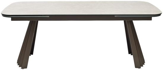 Стол ASTRID 200 TL-102 Бежевый мрамор, испанская керамика / Шоколадное золото каркас