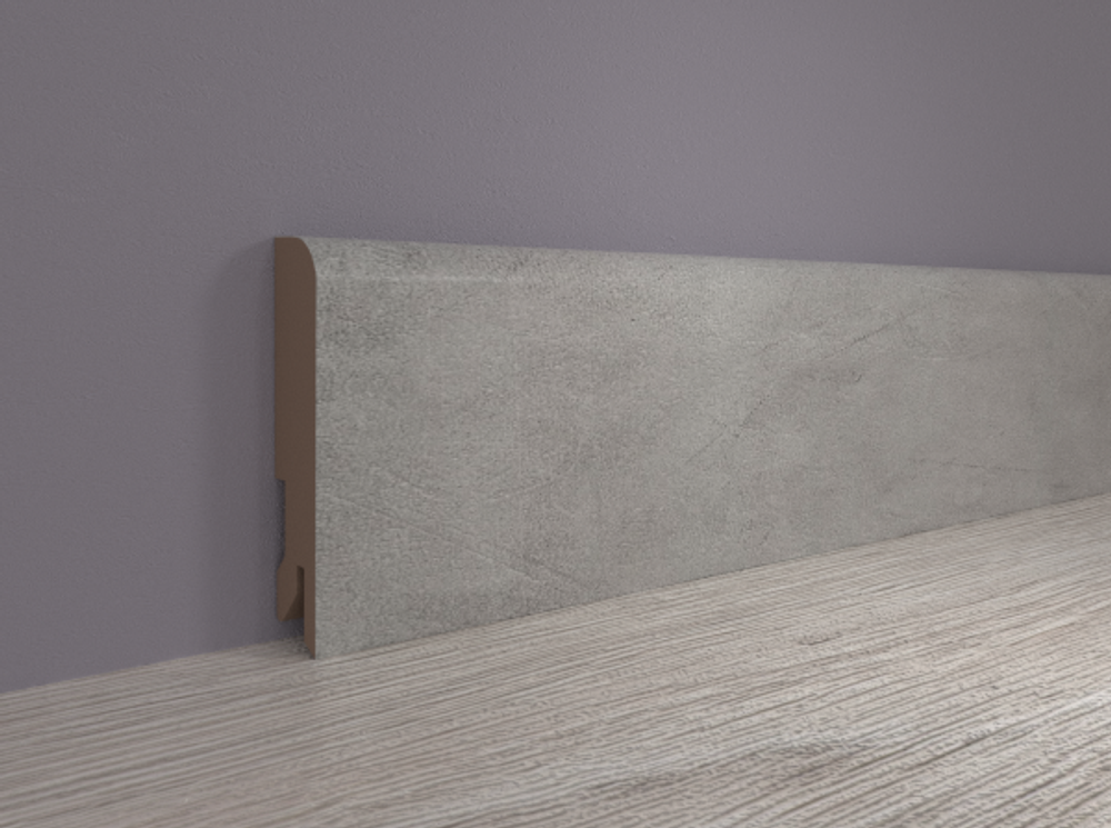 Плинтус МДФ ламинированный Лука Пл 80 МДФ.2400.24065 бетон лофт натуральный 16x80х2400 мм