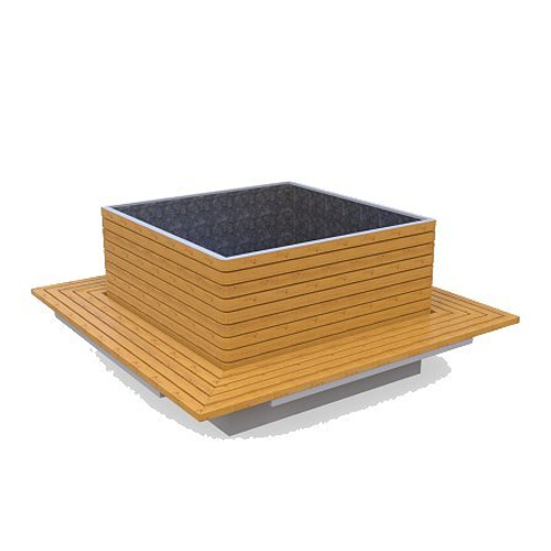 Вазон для растений с сиденьем KVA650