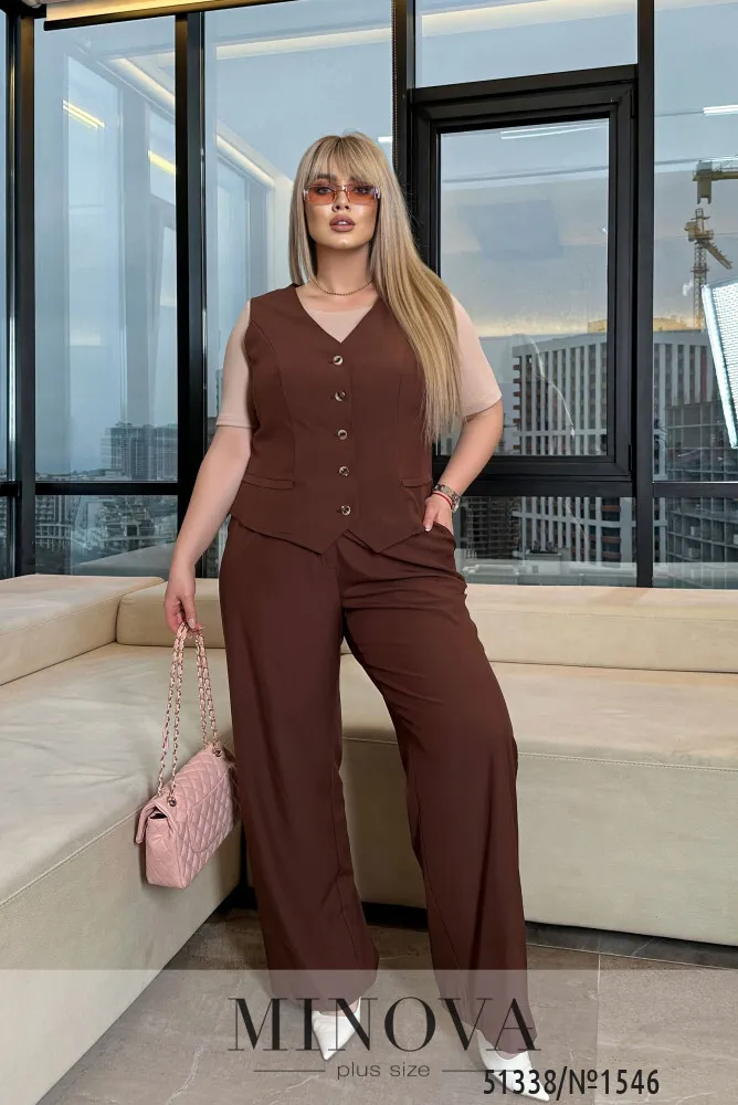 Костюм 1546-шоколадный Minova