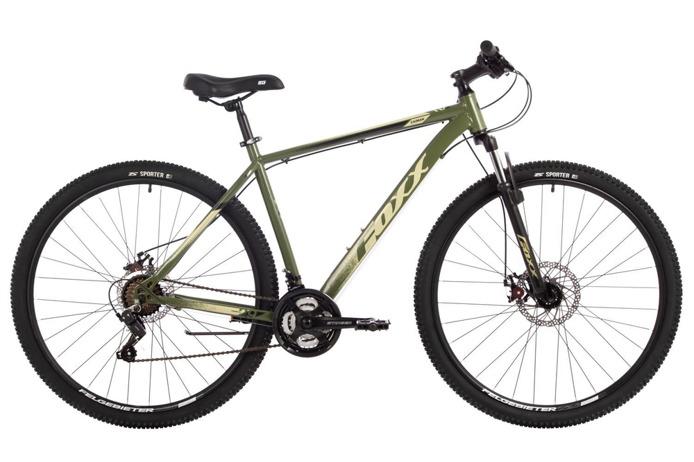 Велосипед FOXX 29" CAIMAN зеленый,сталь, размер 20"