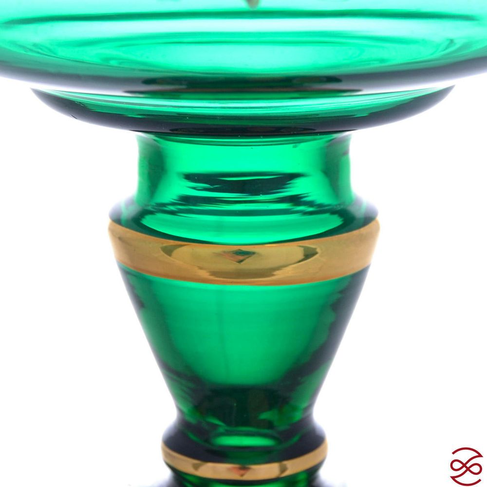 Конфетница Зеленая Bohemia Star Crystal 13 см