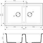 Кухонная мойка Omoikiri Tedori 86-2-BL