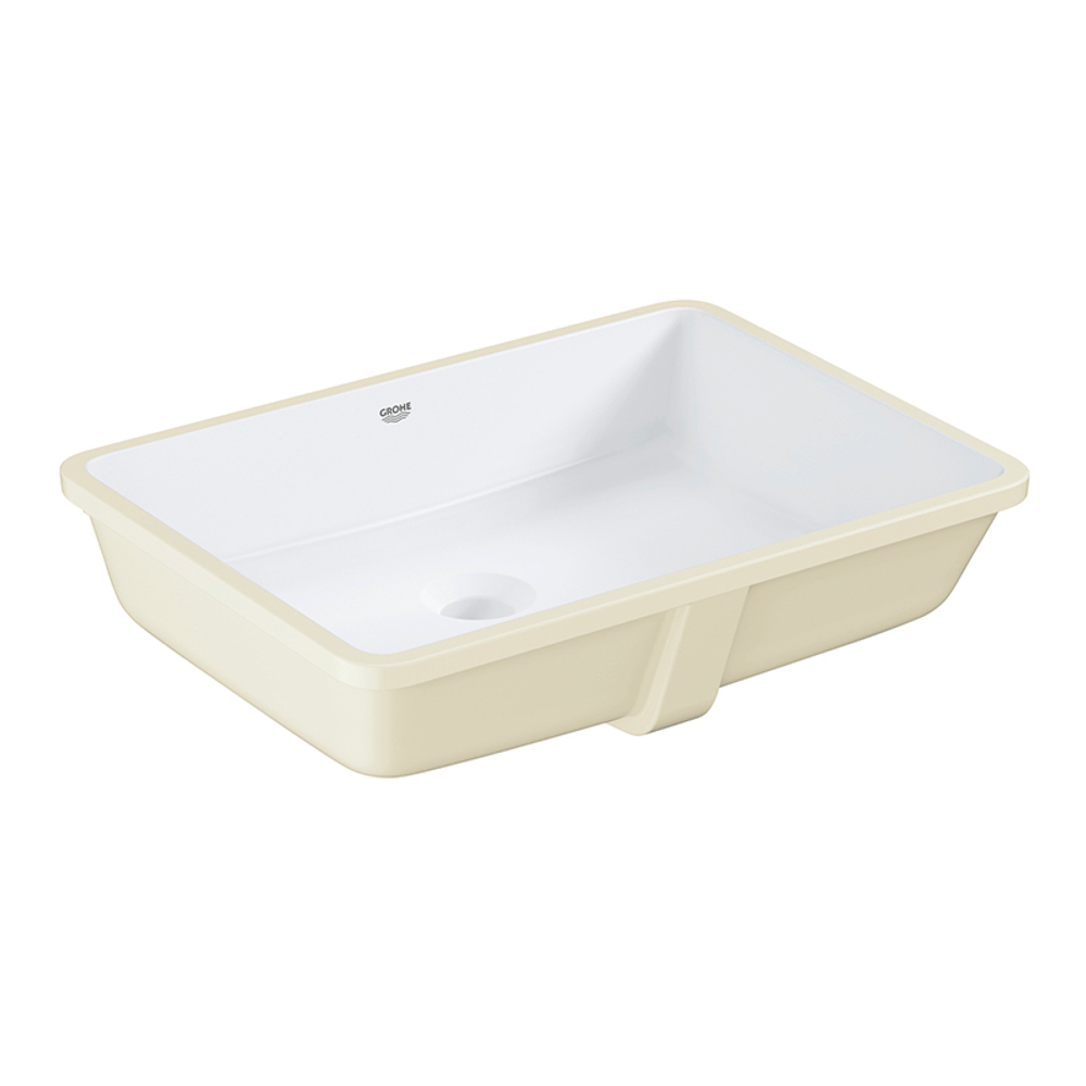 Раковина встраиваемая снизу Grohe cube ceramic 50 с переливом (492 x 370)