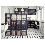 Стеллаж 25 ячеек - IKEA KALLAX, 147х147 см, черный, КАЛЛАКС ИКЕА