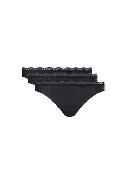 Стринги 3 пары Calvin Klein Underwear - черный(LV00QD5300)