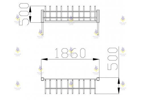 Велопарковка на столбах (5 мест)