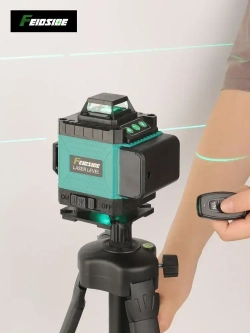 Лазерный уровень 4D уровень лазерный,С треугольным кронштейном, с тканевым мешочком