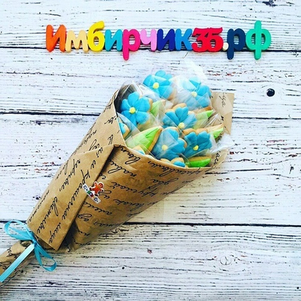 Имбирные пряники цветы