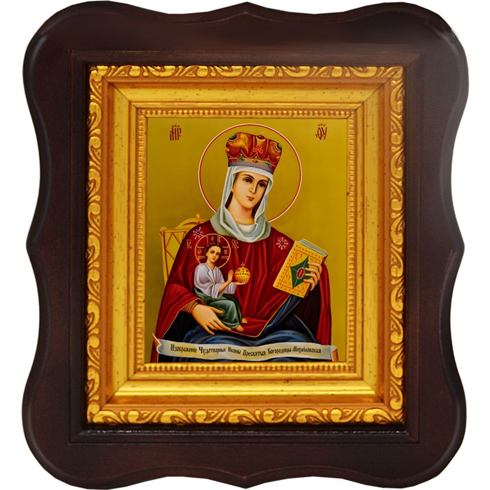 Михайловская икона Божией Матери. Икона на холсте.