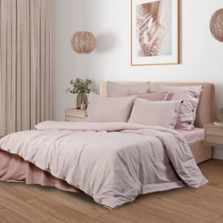 Комплект наволочек 2шт 70х70 Sharmes Rustic розовая полоса