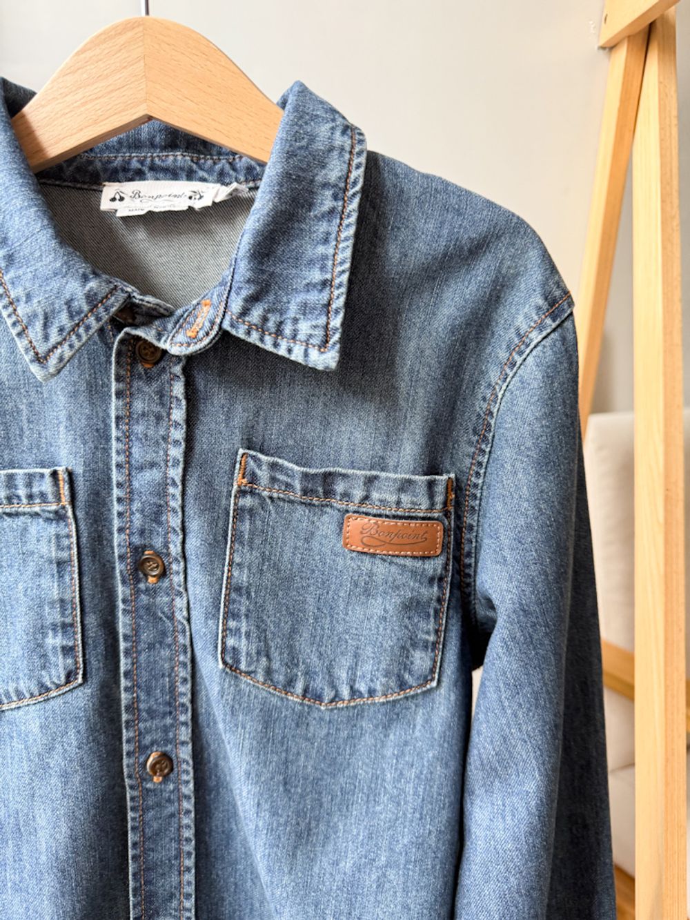 Джинсовая рубашка Bonpoint, 152