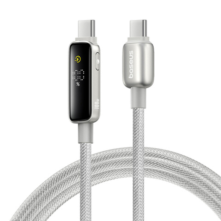 USB-C Кабель Baseus Vipow Charging+Data 100W 1-2m - Galaxy Natural Titanium