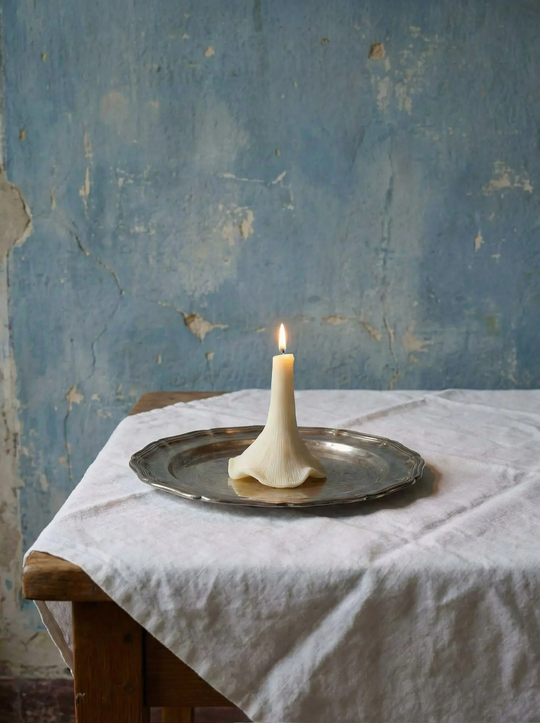 Свеча интерьерная "Лисичка" белого цвета