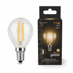 Лампа Gauss LED Filament Шар 11W E14 720Im 2700K 105801111