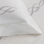 Постельное белье Frette Pearls Embroidery Milk/Grey (240 x 220 см)