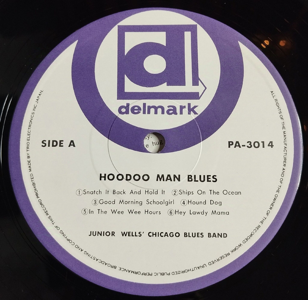 Винтажная виниловая пластинка LP Junior Wells Chicago Blues Band With Buddy Guy Hoodoo Man Blues (Japan 1973) (No Obi)