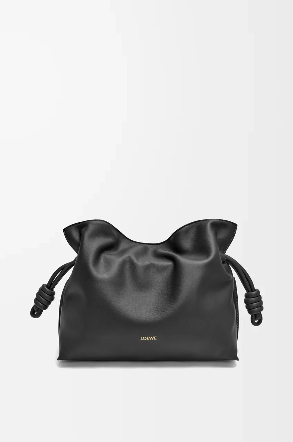 Loewe Сумка-клатч среднего размера Flamenco из телячьей кожи наппа, черный