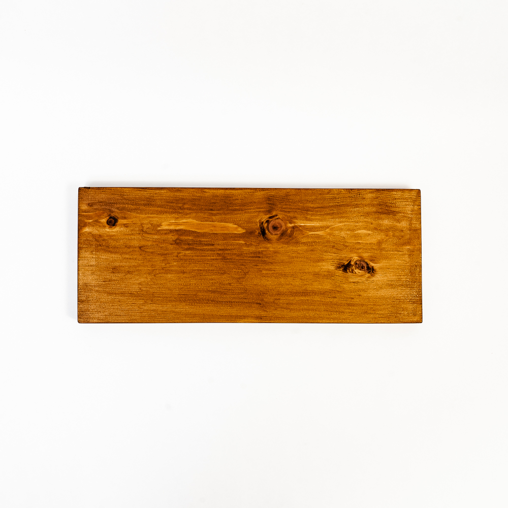 Деревянная разделочная доска из цельного куска древесины сибирского кедра для мяса с гравировкой "мясо" RD27