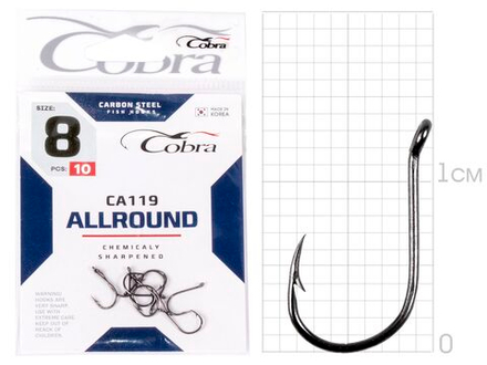 Крючки Cobra Allround HINNU сер. CA119 разм. 008 10шт.
