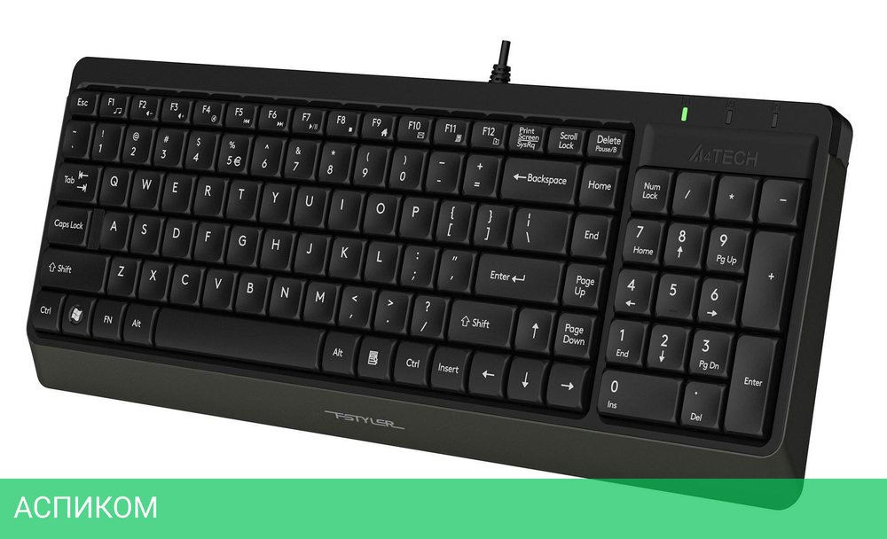 Клавиатура A4Tech Fstyler черный (FK15)