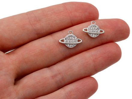 Подвеска "Saturn" 10мм, со стразами