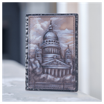 Кожаная обложка на паспорт «Городские мотивы»