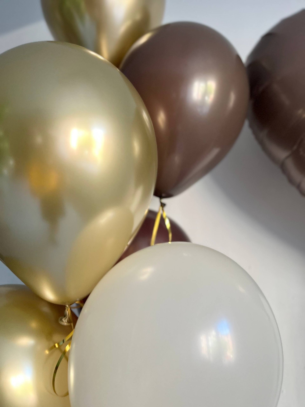 Воздушные шары песок/золото/шоколад №3593