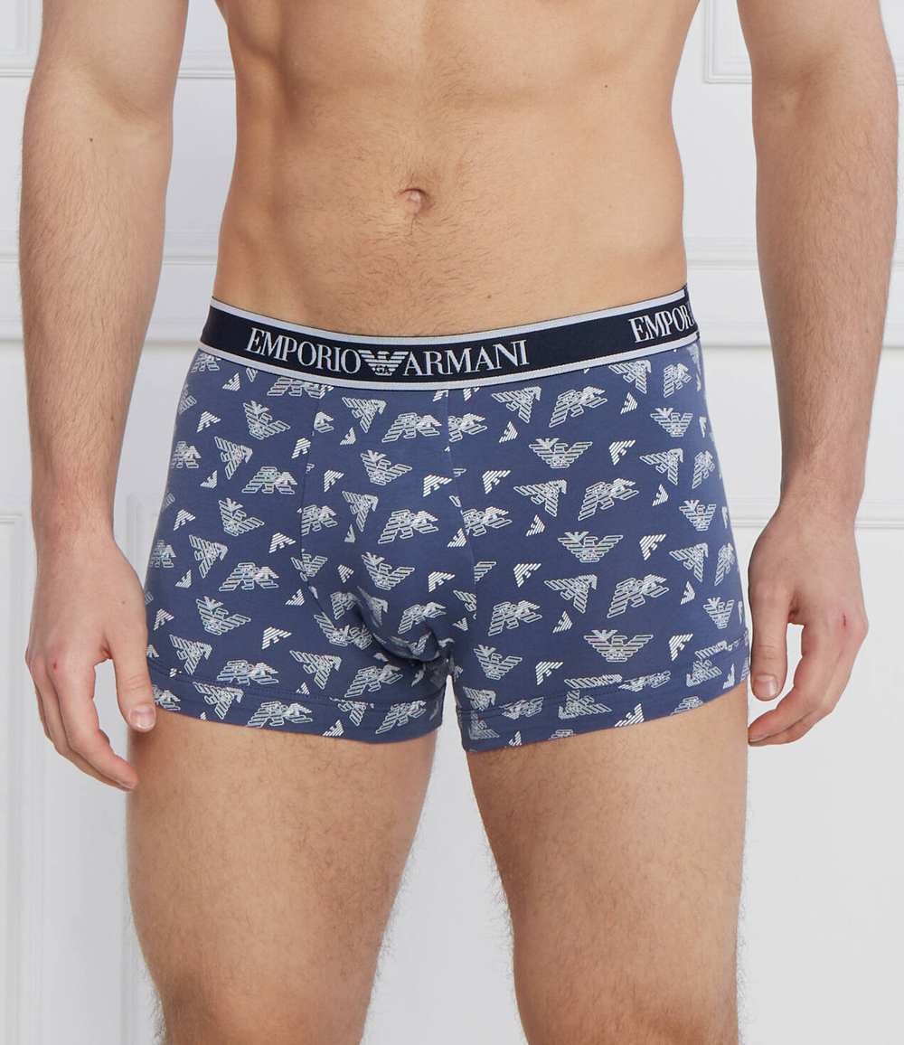Трусики-боксеры 3шт. Emporio Armani - темно-синий(111357 3F717)