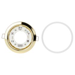 Светильник встраиваемый ЭРА KL35 GD /1 (к) под лампу GX53 золото термокольцо в комплекте