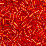 Японский бисер TOHO Bugle (стеклярус) 3mm (№25), с внутренним серебрением, прозрачный