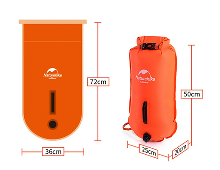 Гермомешок Naturehike туристический 18 л. ярко-оранжевый, артикул NH17S001-G-OR