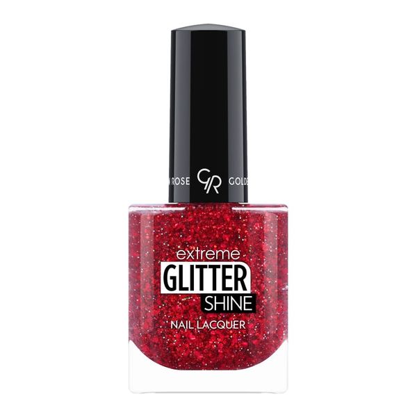 Лак для ногтей с эффектом геля Golden Rose extreme glitter shine nail lacquer  210