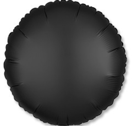 Шар "Черный круг сатин" 46 см