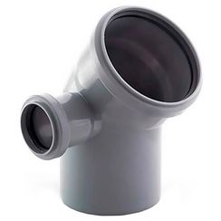 Отвод 45гр. 110/50 комб. с доп. входом слева, соединение раструбное