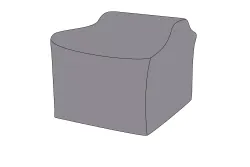 Защитный чехол на кресло Капучино 106×89×80 см, цвет серый