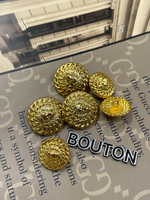 Пуговицы в стиле Бмн. золотистые (лимонные) "Лев"